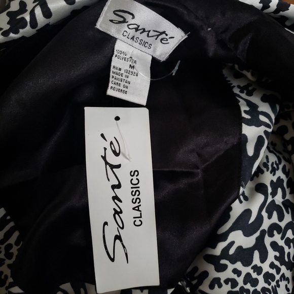 NWT|Black & White Animal Print Nightgown 2pcs-Set - Picture 9 of 10